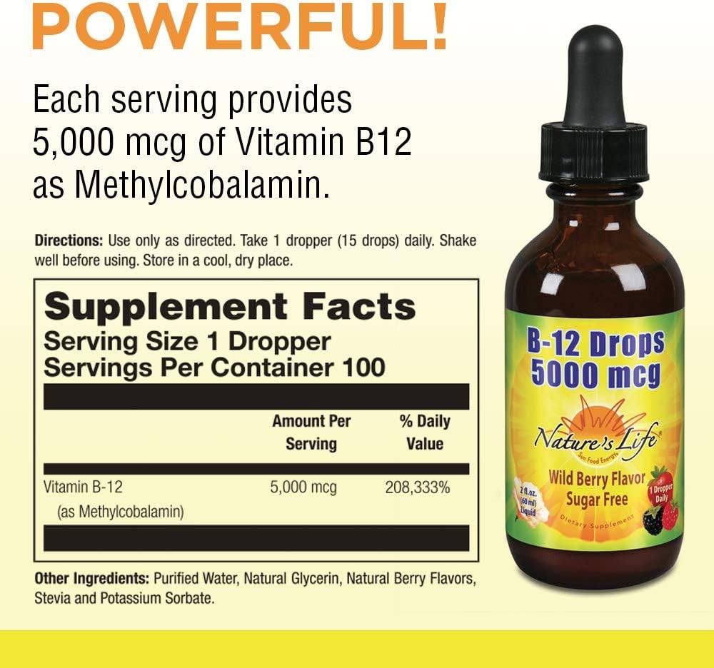 Natures Life B12 Methyl 5k 2oz