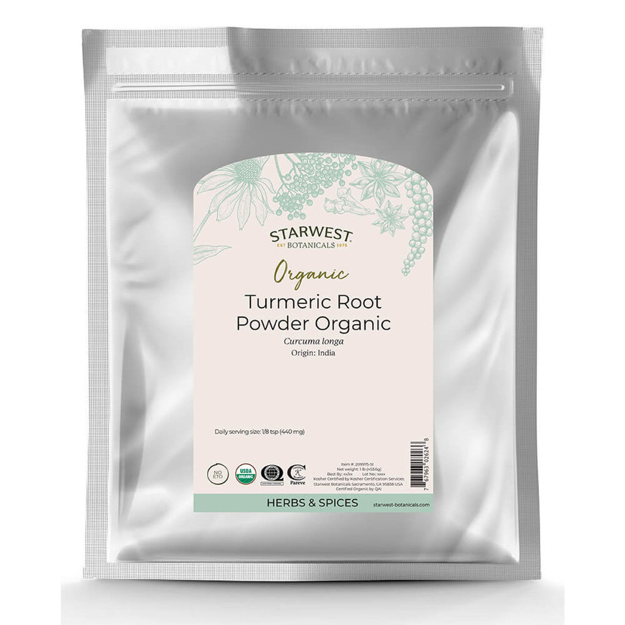Starwest Turmeric Powder Organic 1lb
