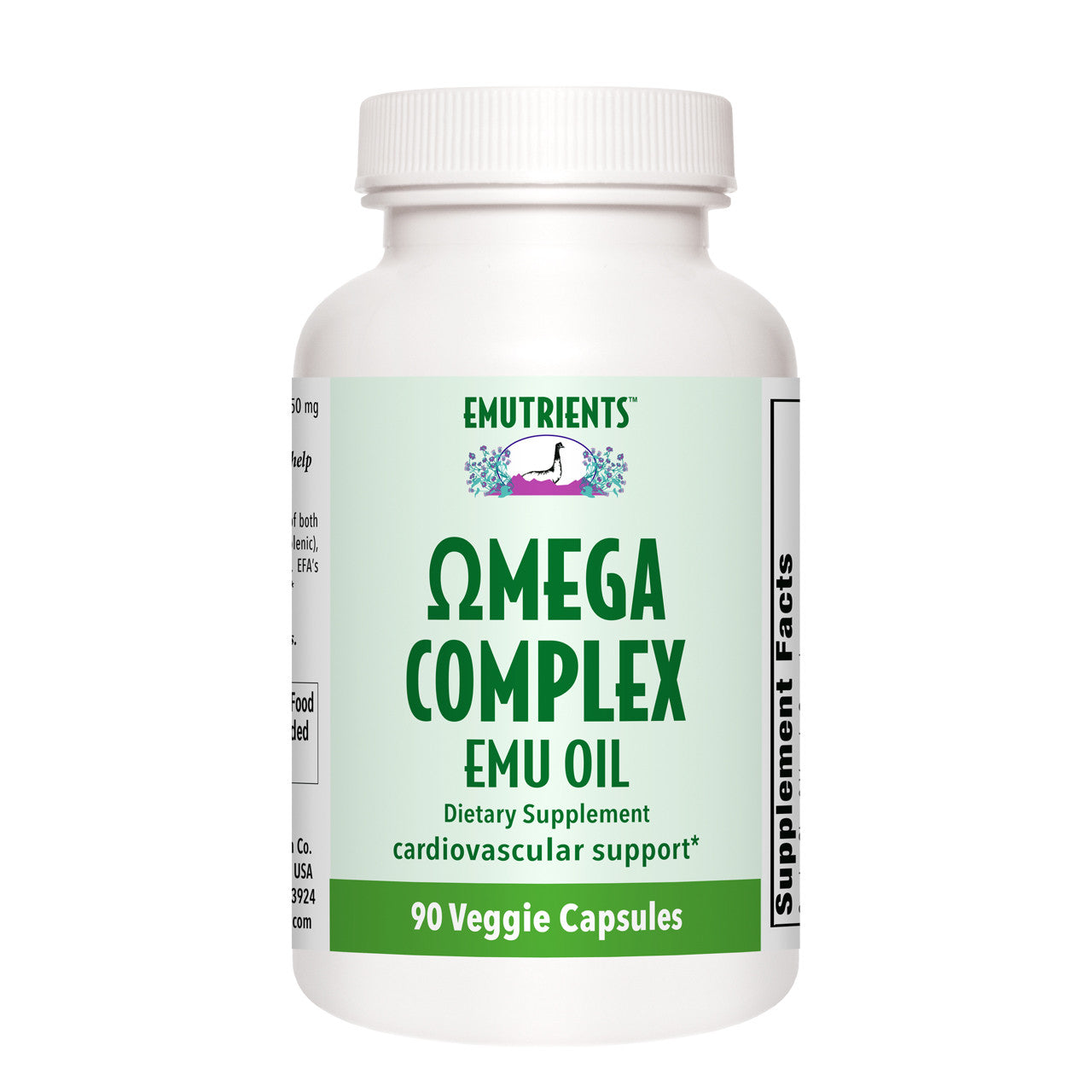 bottle of emu oil pills