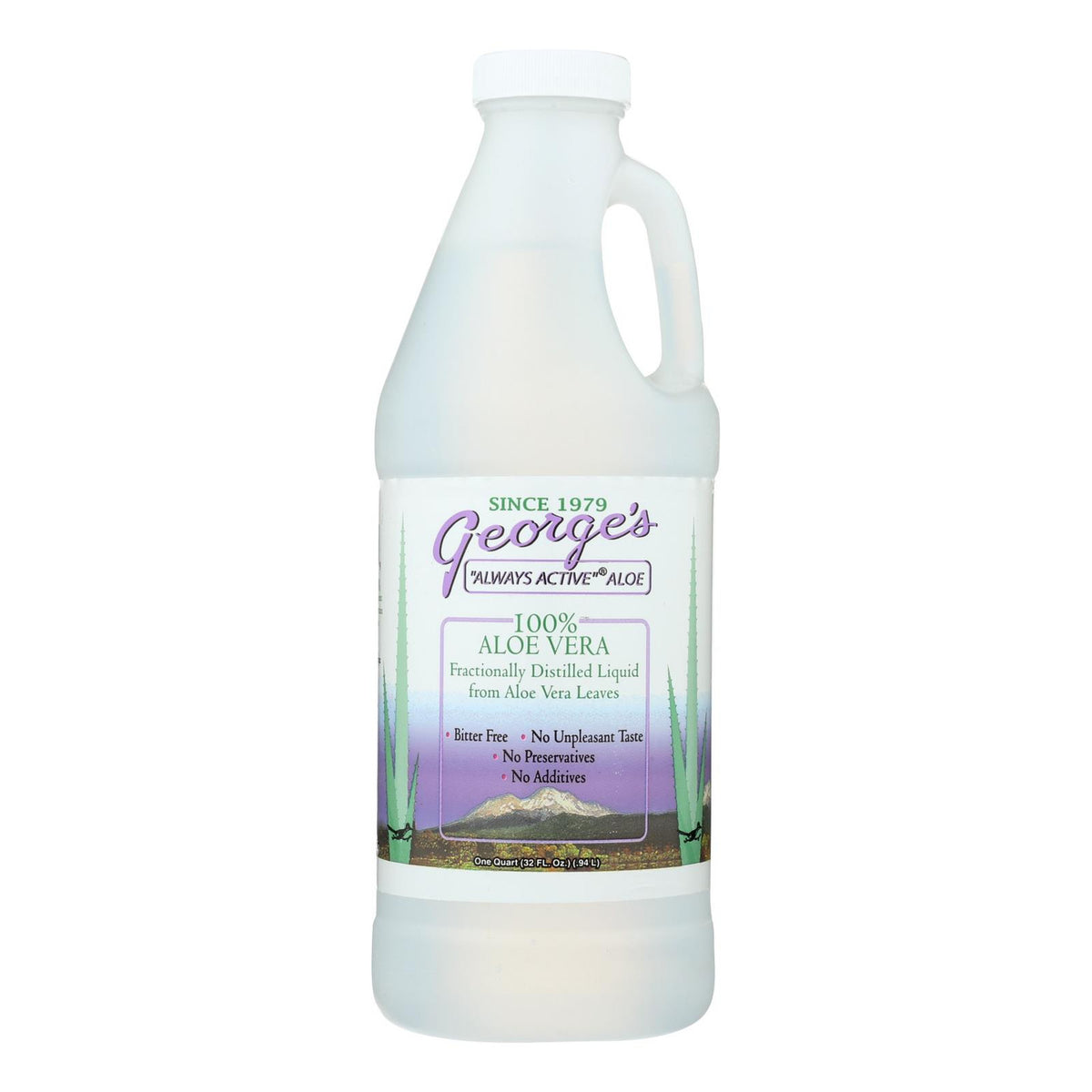 Front Label Georges Aloe 32oz  | Healthway