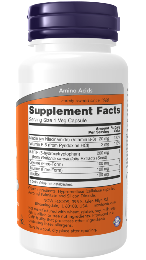Now 5-HTP 200mg w/aminos 60cp