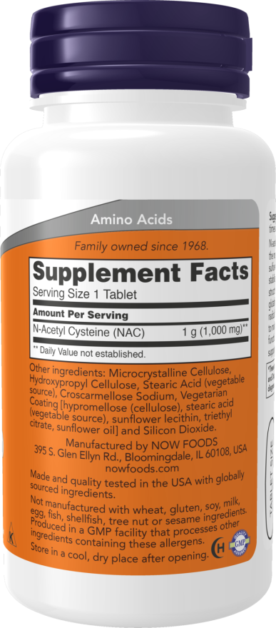 Supplements - Now NAC 1000mg 60tb