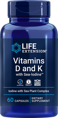 Life Ext Vit D & K w/Iodine 60cp