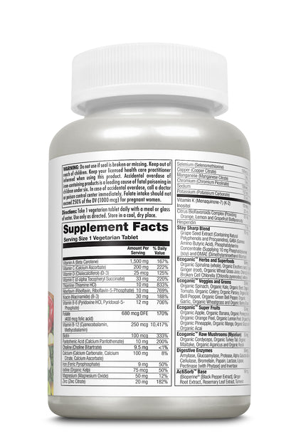 Supplements - Kal Multi Teen Enhanced Energy 60tb