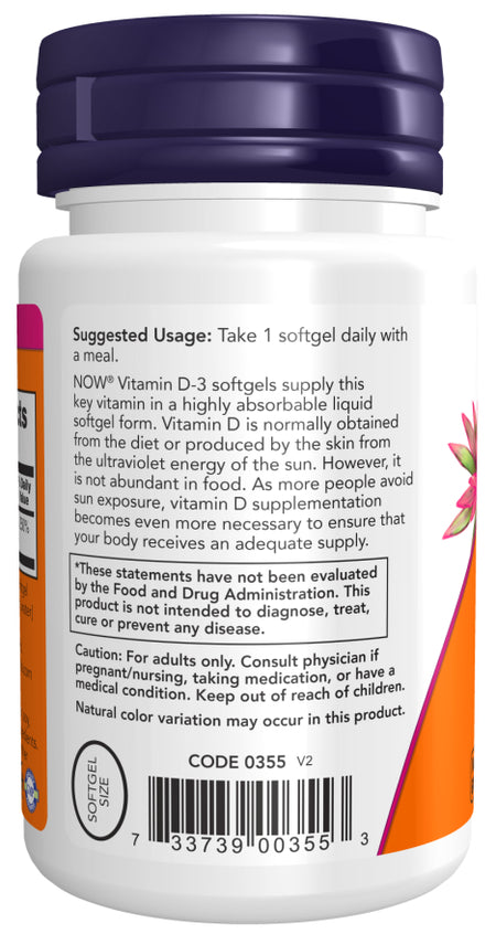 Now Vit D-3 2000iu 120sg-[HealthWay]