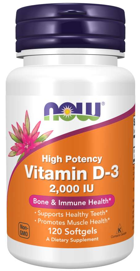 Now Vit D-3 2000iu 120sg-[HealthWay]