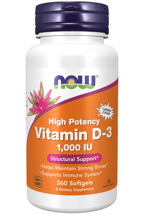 Now Vit D-3 1000iu 360sg-[HealthWay]