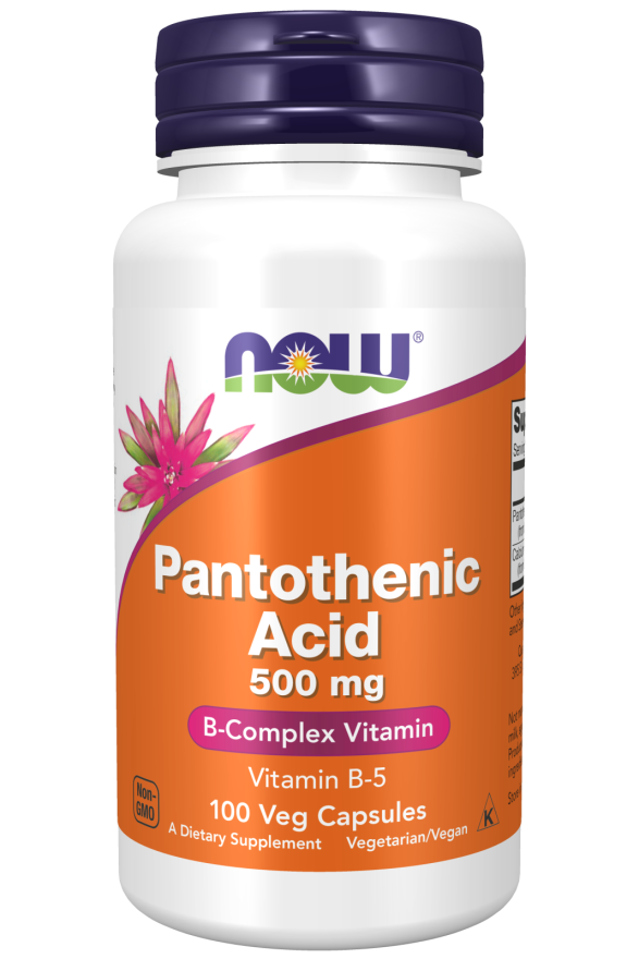 Now Pantothenic Acid 500mg 100cp-[HealthWay]