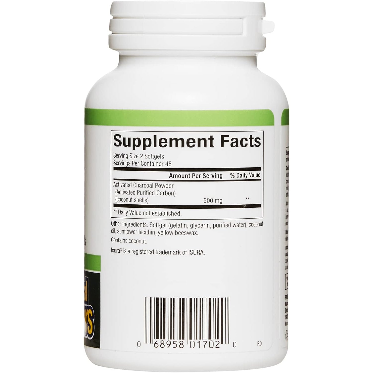 Natural Factors Activated Charcoal 500mg 90sg