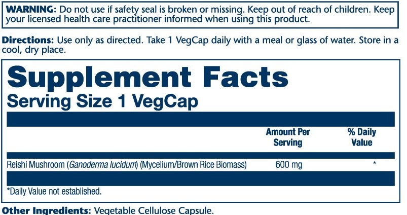 Solaray Reishi 600mg 100cp-[HealthWay]