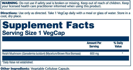 Solaray Reishi 600mg 100cp-[HealthWay]