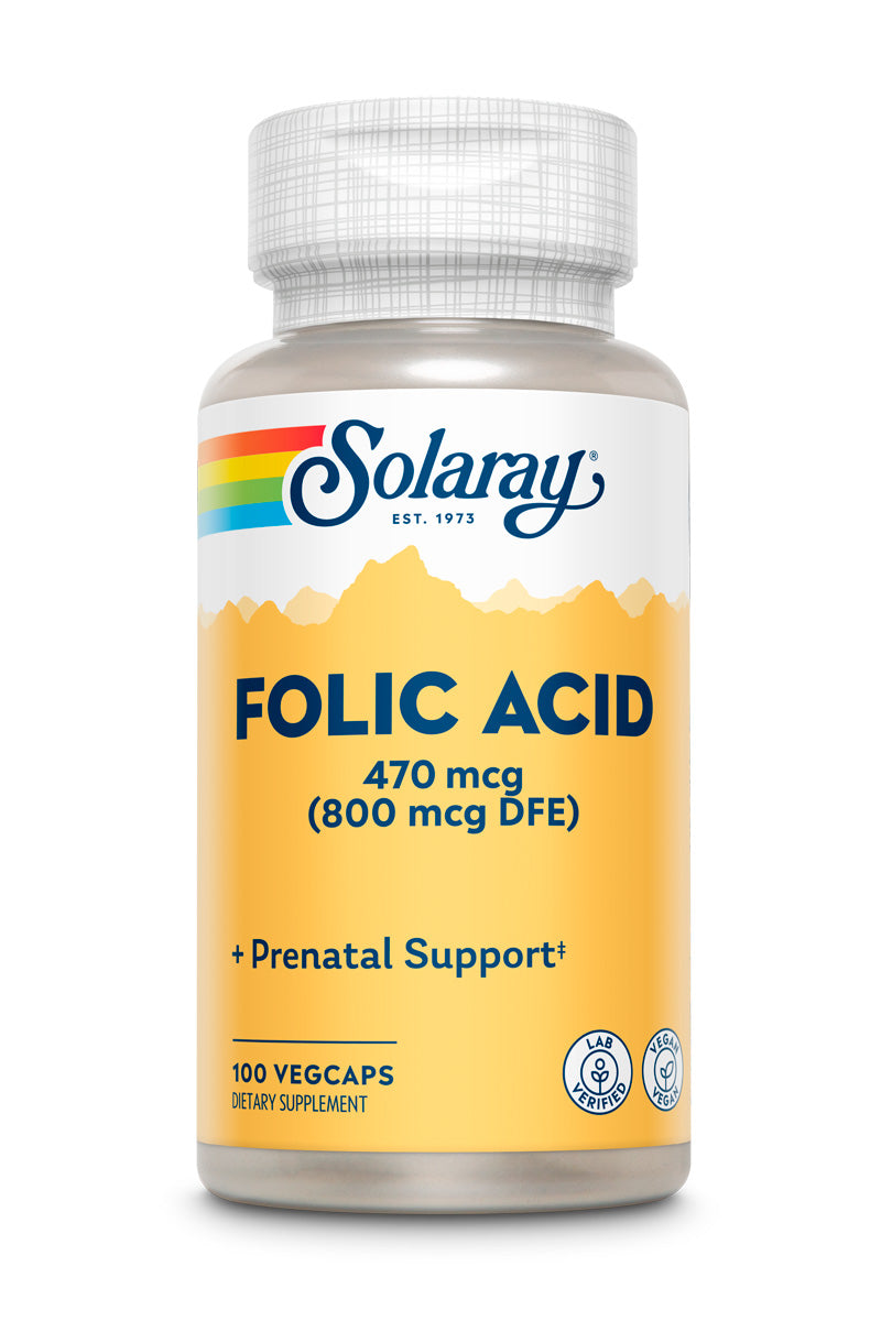 Solaray Folic Acid 1360mcg 100cp-[HealthWay]