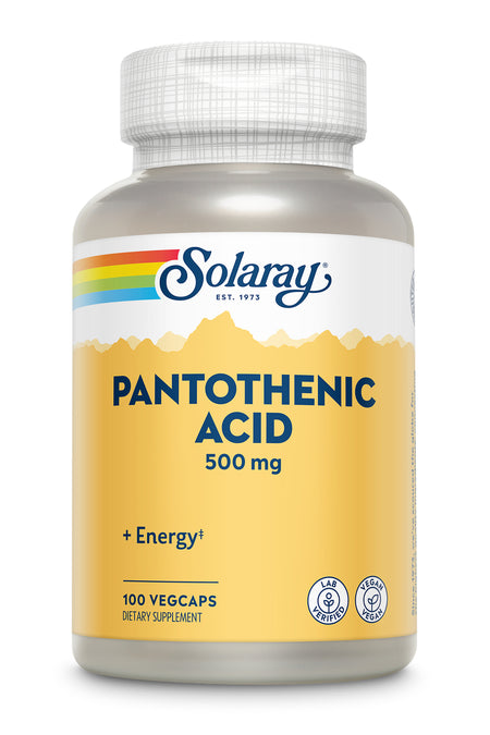 Solaray Pantothenic Acid 500mg 100cp-[HealthWay]