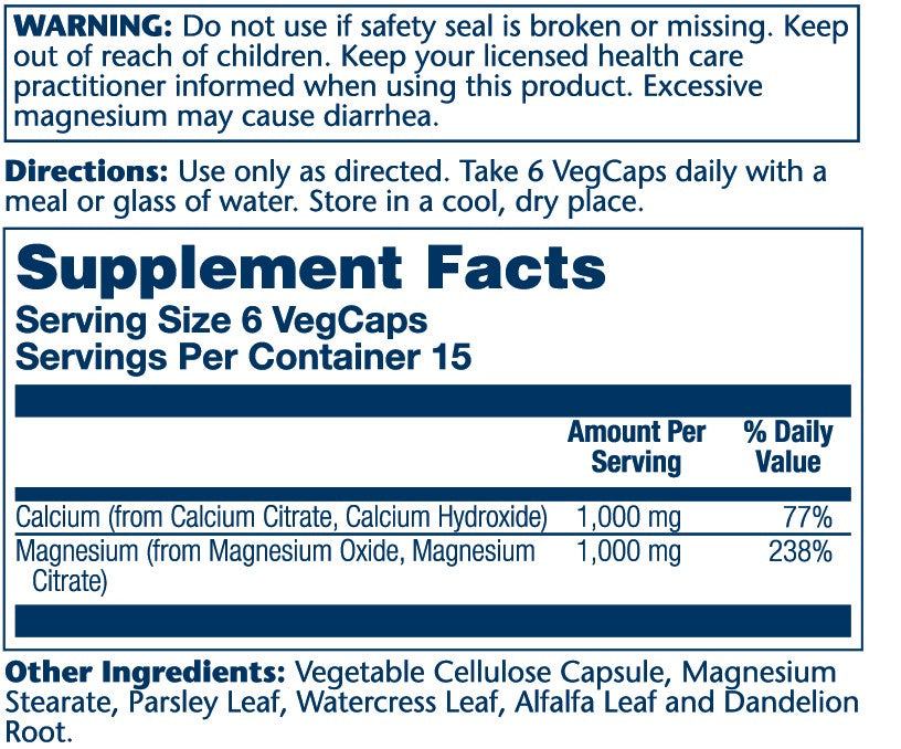 Solaray Cal Mag Citrate 1:1 90ct-[HealthWay]