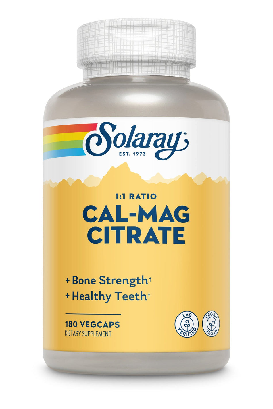 Solaray Cal Mag Citrate 1:1 180cp-[HealthWay]