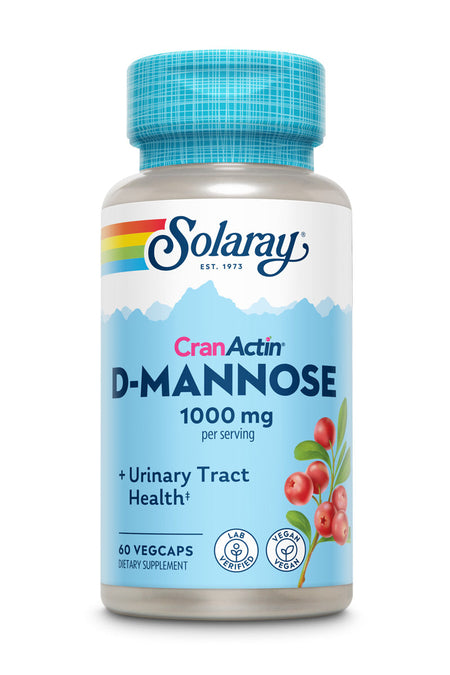Solaray D-Mannose w/CranActin 60cp-[HealthWay]