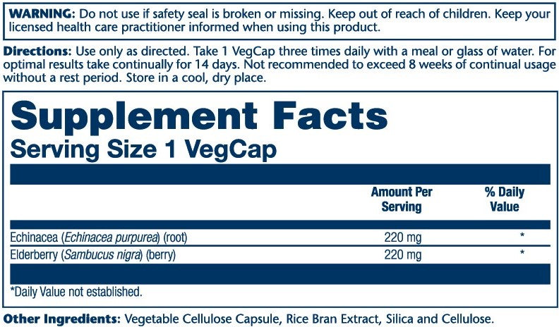 Solaray Echinacea Elderberry 100cp-[HealthWay]