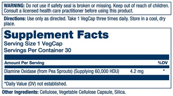 Solaray DAO Enzyme 30cp