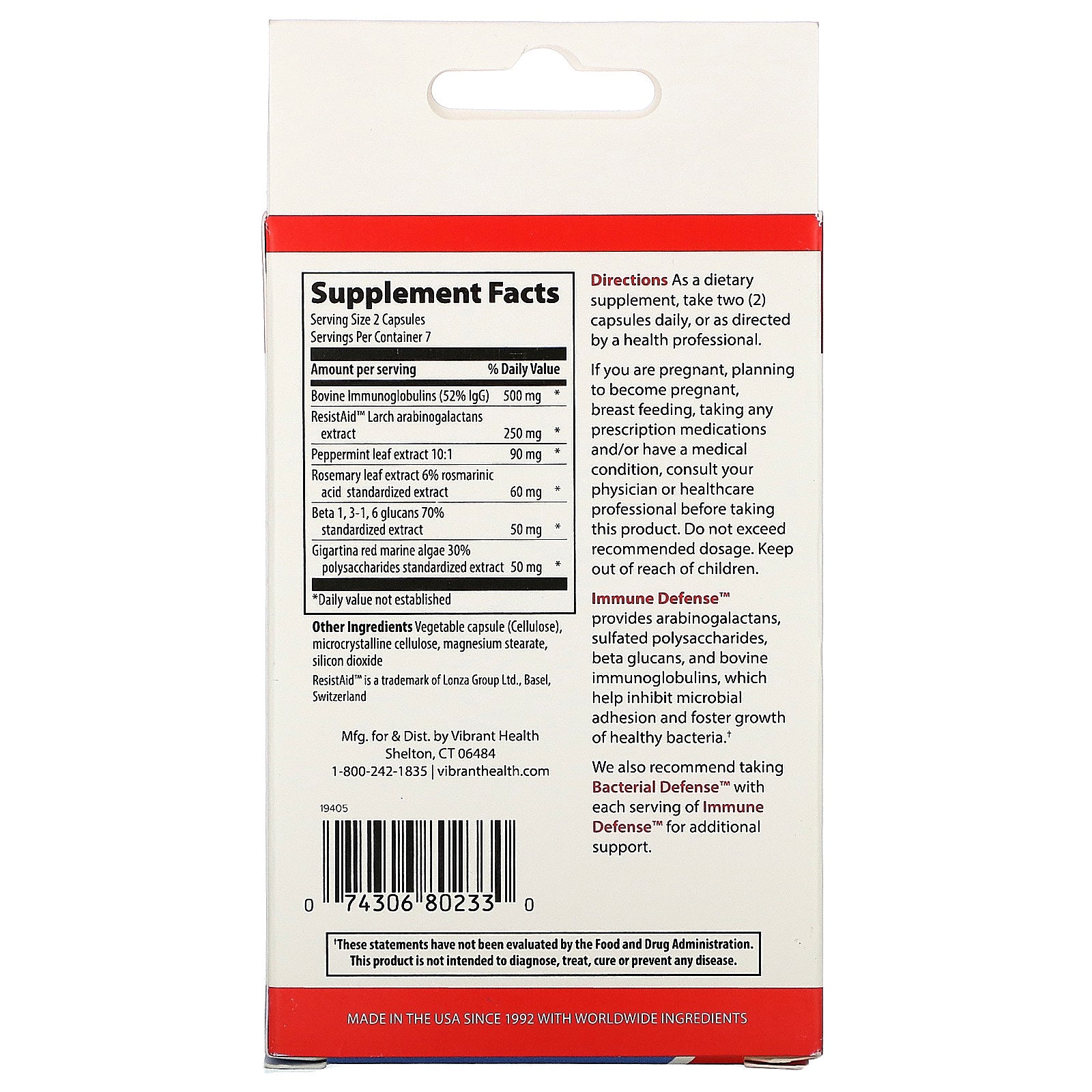 Vibrant Immune Defense 14cp-[HealthWay]