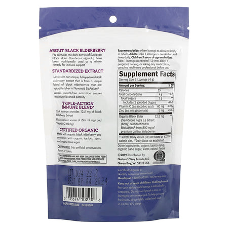 Natures Way Sambucus Zinc Elderberry 24lz-[HealthWay]