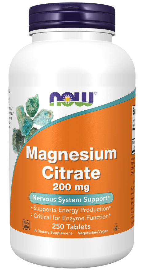 Now Magnesium Citrate 200mg 250t-[HealthWay]