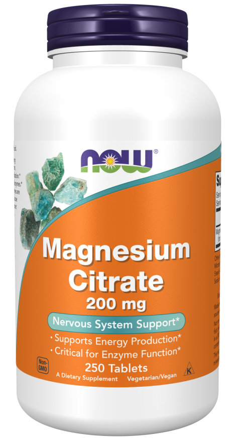 Now Magnesium Citrate 200mg 250t