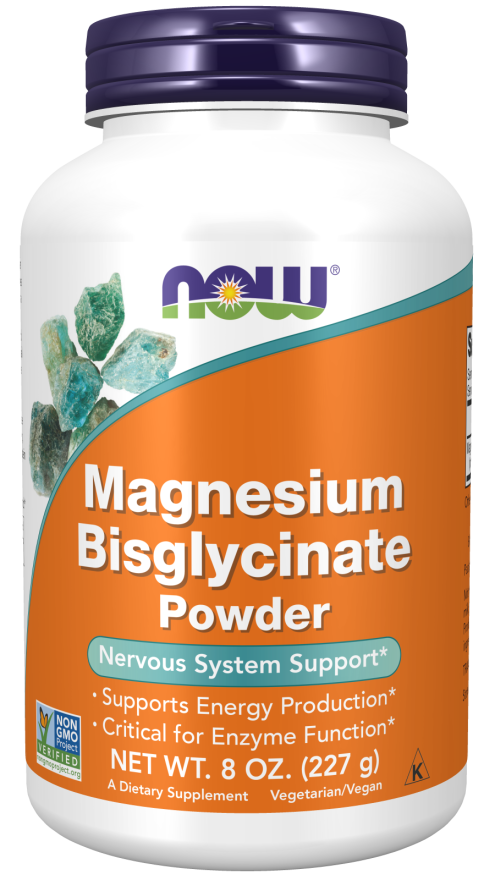 Now Magnesium Bisglycinate Powder 8oz