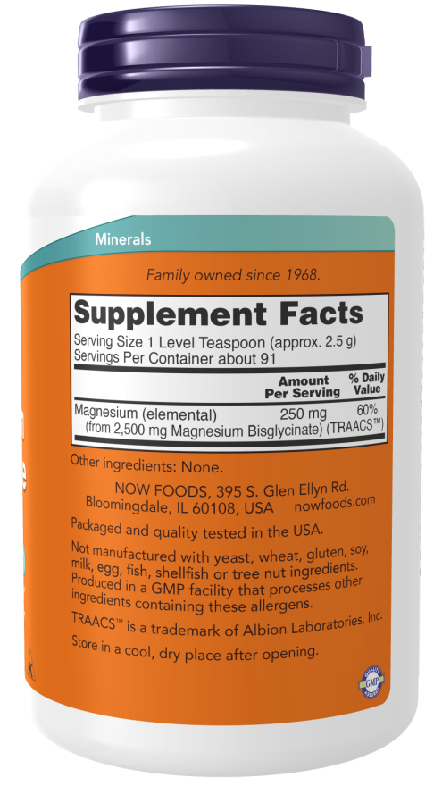 Now Magnesium Bisglycinate Powder 8oz-[HealthWay]