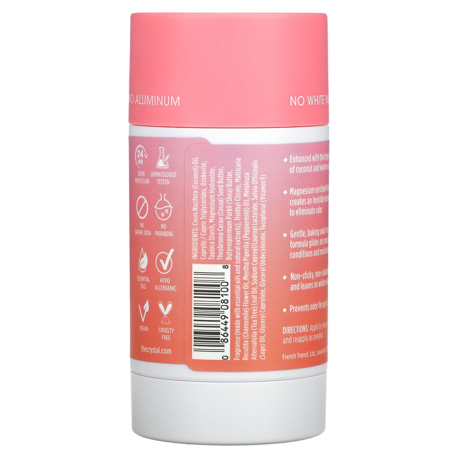 Crystal Deodorant CoconutVan 2.5oz-[HealthWay]