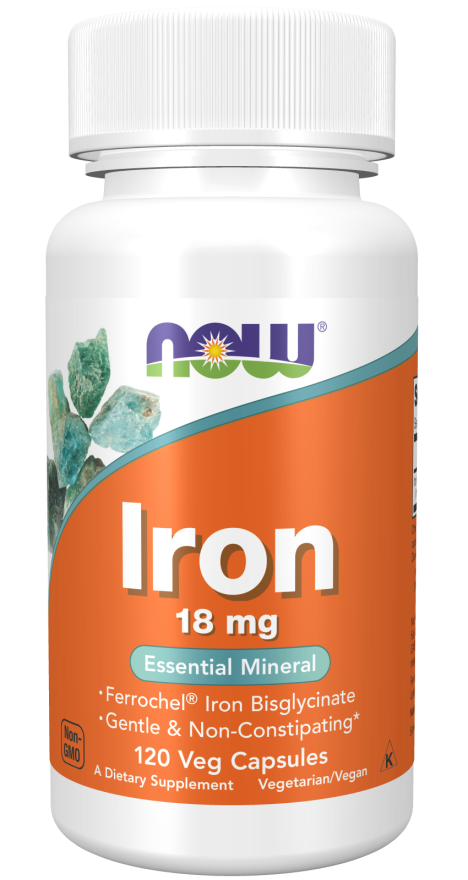 Now Iron Bisglycinate 18mg 120cp-[HealthWay]