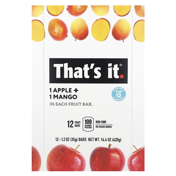 Thats It Bar Fruit Apple Mango 3oz