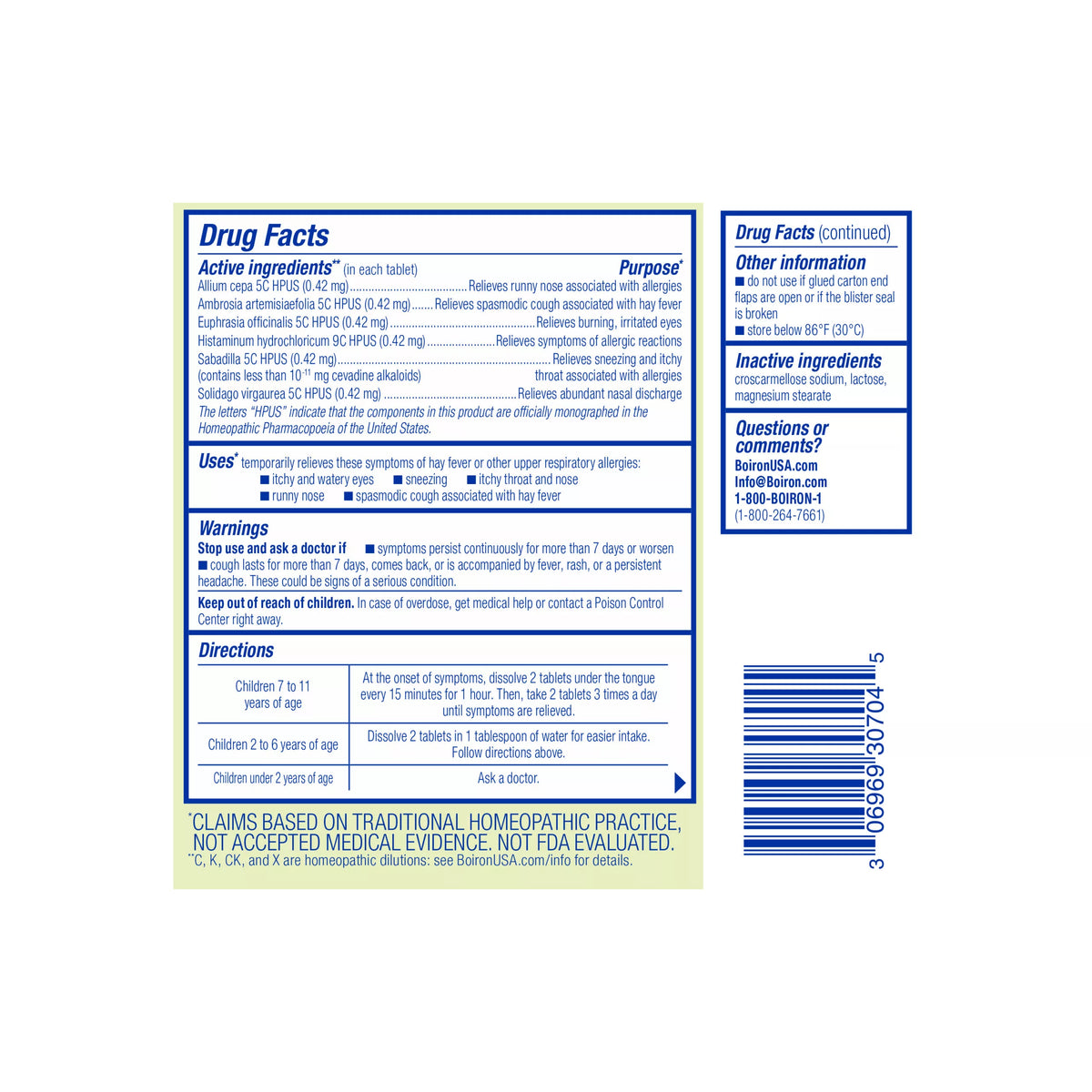 Boiron AllergyCalm Kids 60tb-[HealthWay]