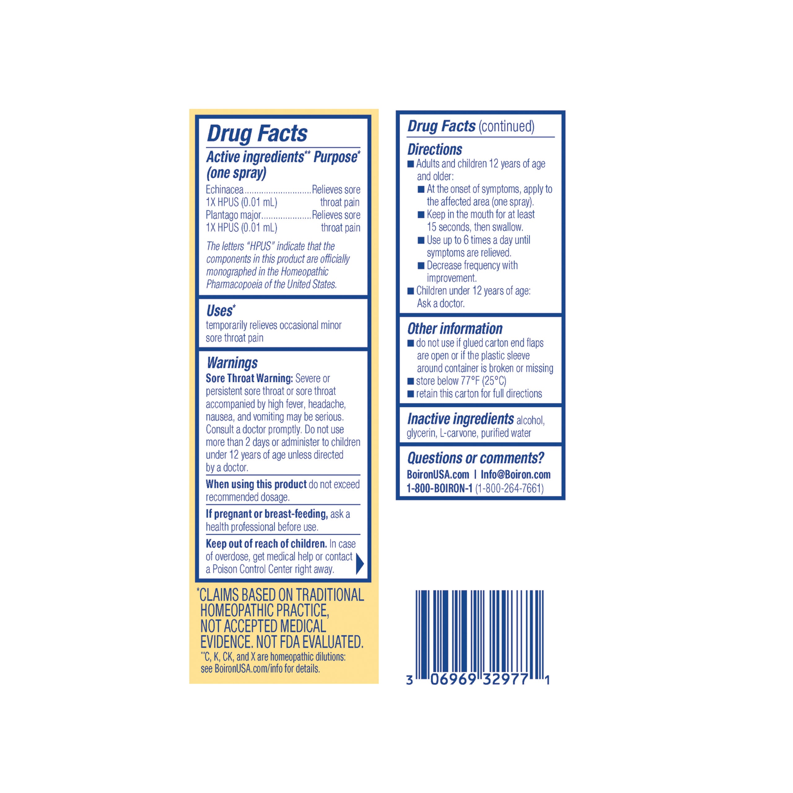 Throat Spray Relief-Boiron Throat Calm Spray 6oz-HealthWay