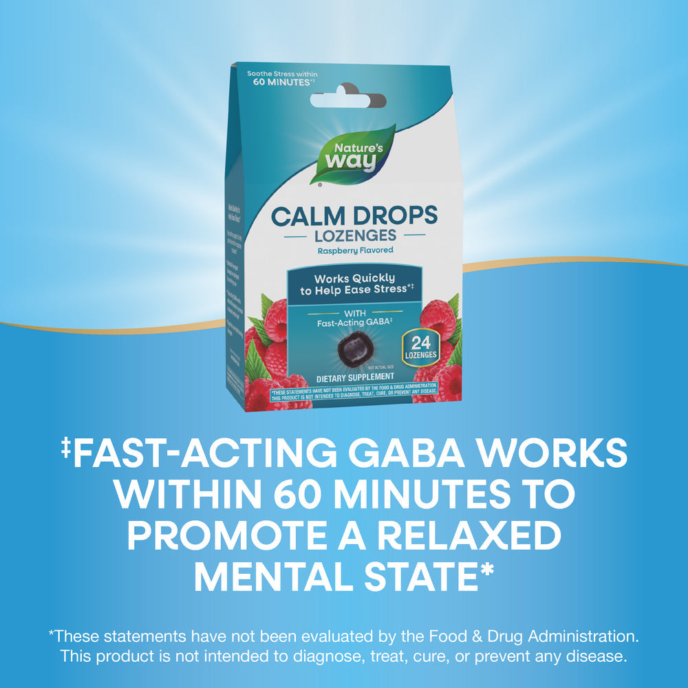 Natures Way Calm Drops Raspberry 24lz