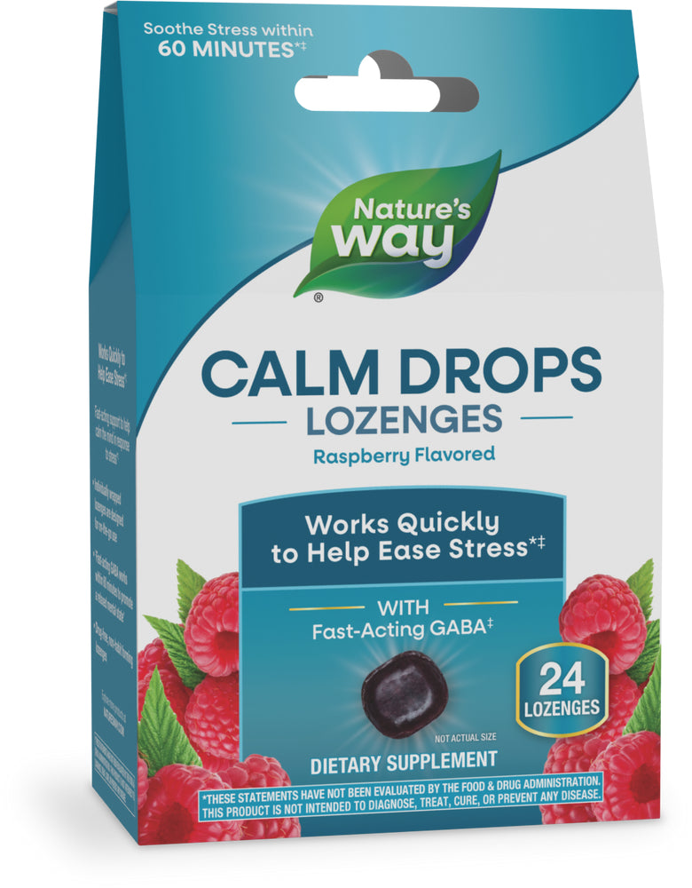 Supplements - Natures Way Calm Drops Raspberry 24lz