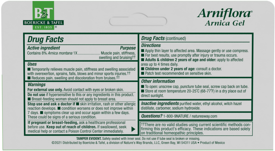 Natures Way Boericke & Tafel Arniflora Gel 2.7oz
