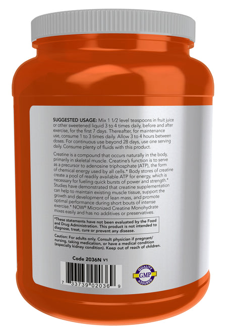 Supplements - Now Creatine Monohydrate Micronized 500g