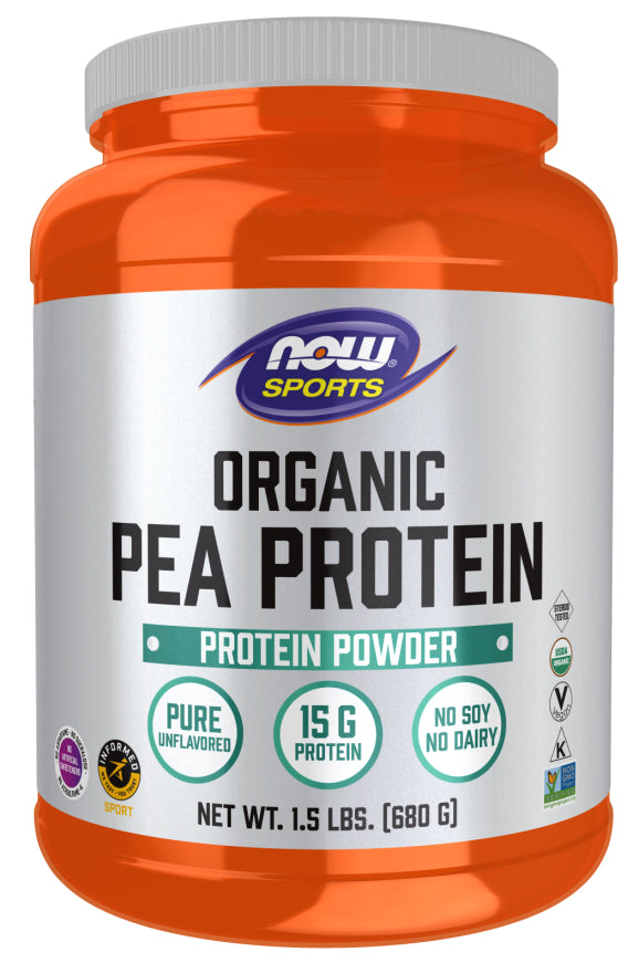 Now Pea Protein Organic Unflavored 1.5lb-[HealthWay]