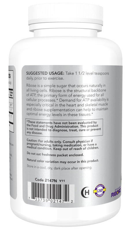 Supplements - Now D-Ribose Pwd 8oz