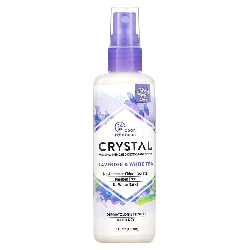 Crystal Deo Spray Lav&White Tea 4z-[HealthWay]
