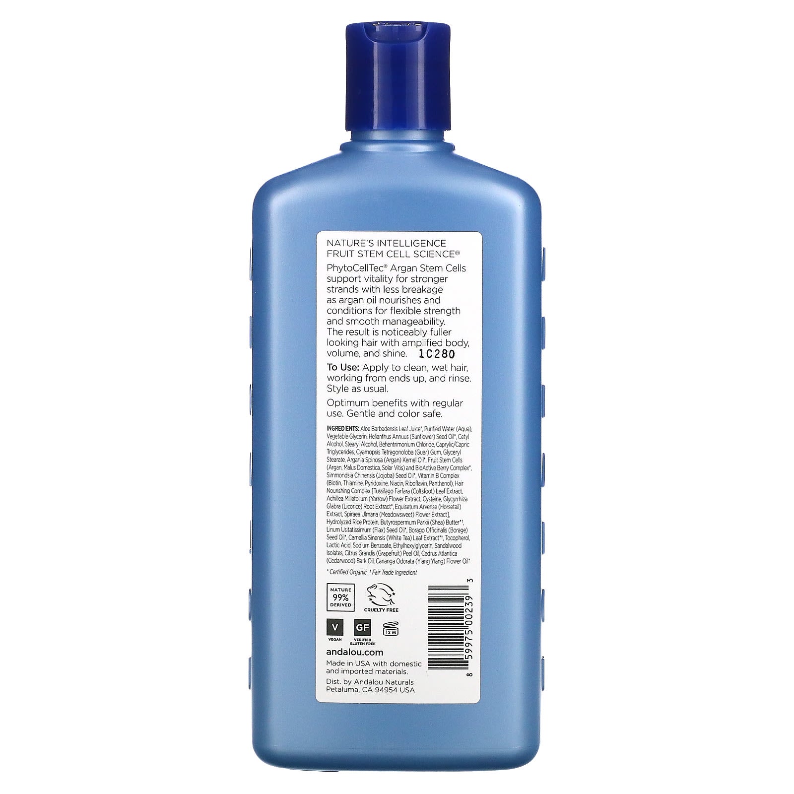 Supplement Facts Andalou Argan Conditioner | Healthway