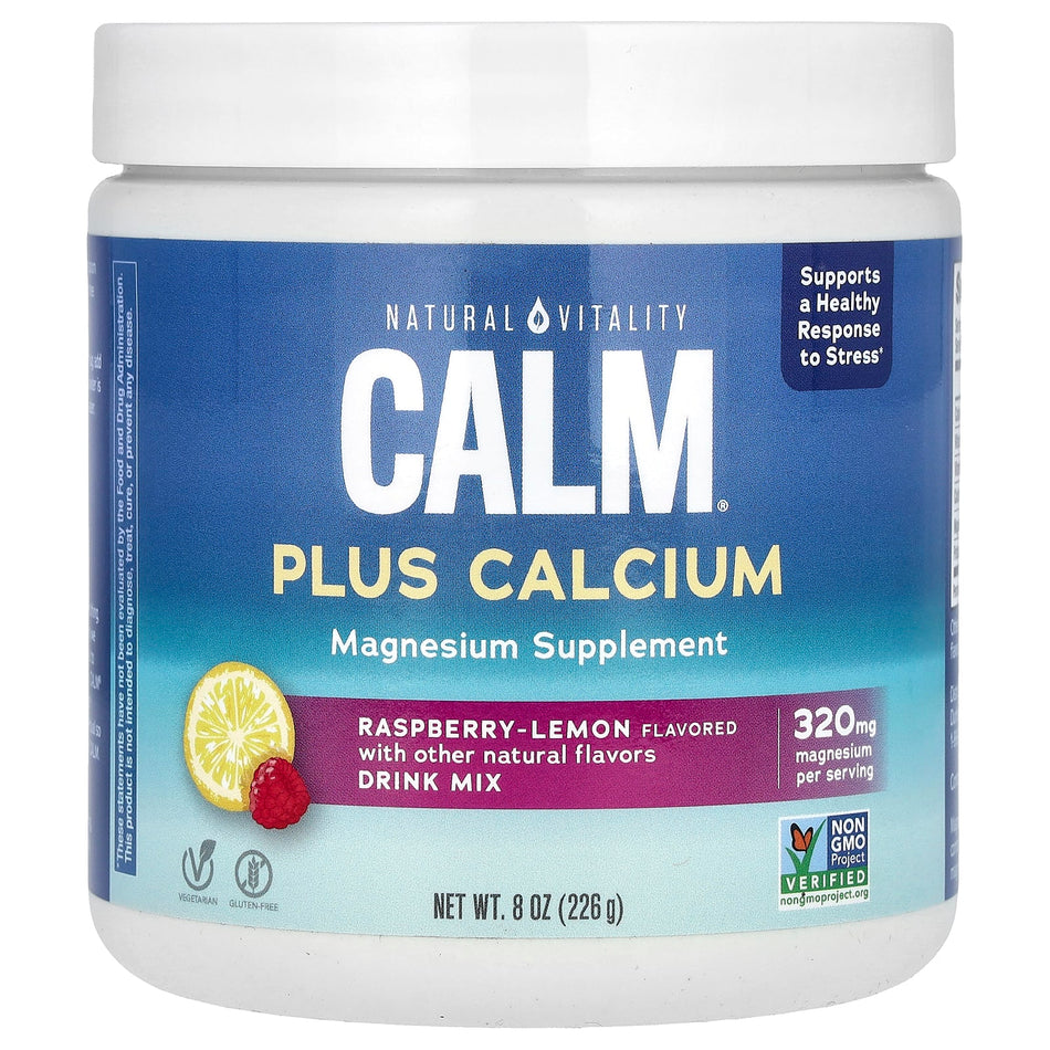 Natural Vitality Calm Calcium+ Raspberry 8oz