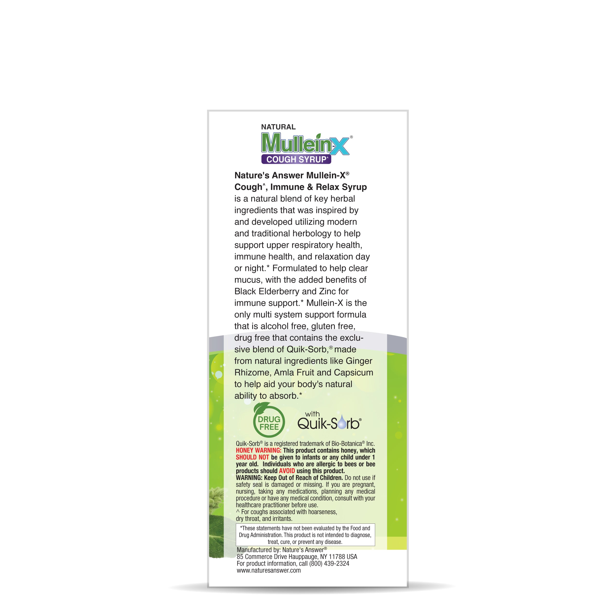 Natures Answer MulleinX Syrup 4oz