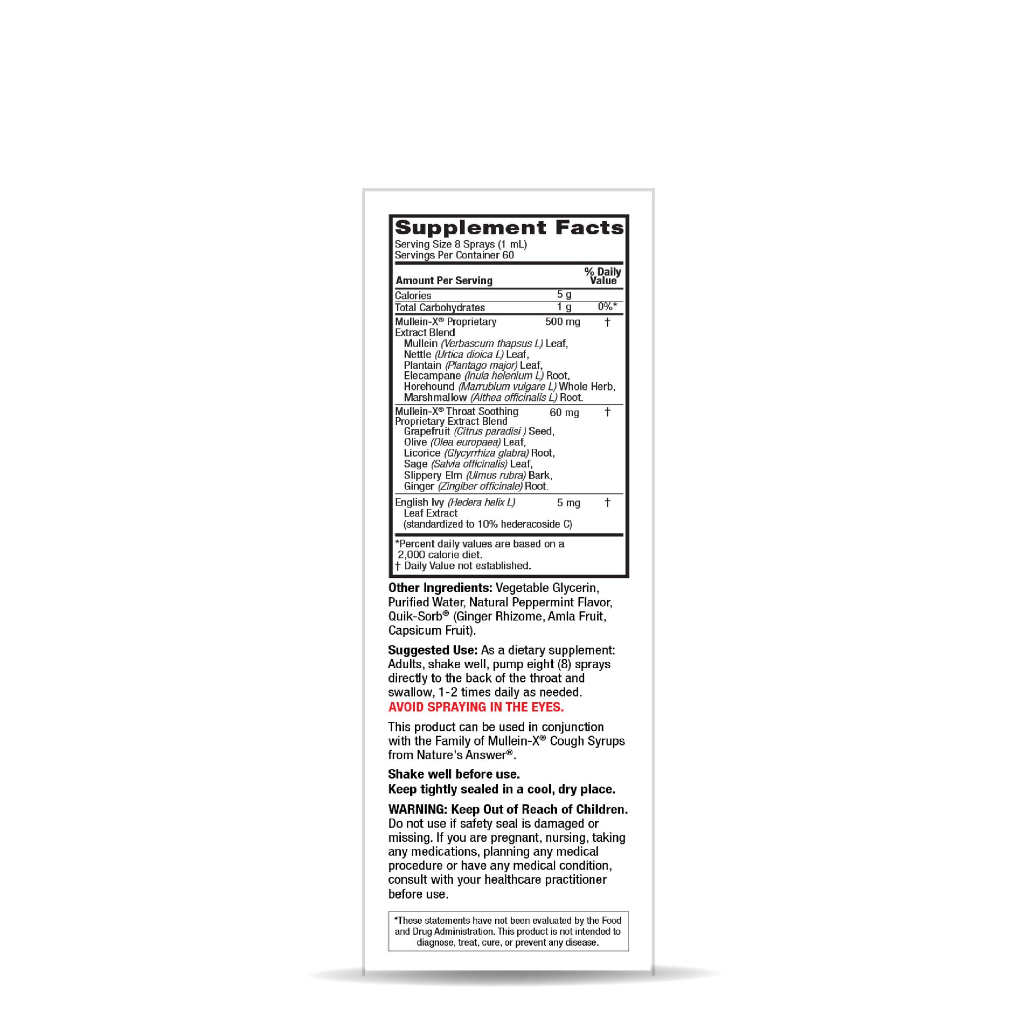 Natures Answer MulleinX Spray 2oz