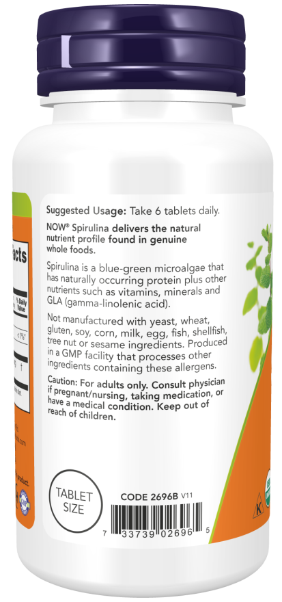 Now Spirulina 500mg 100t-[HealthWay]