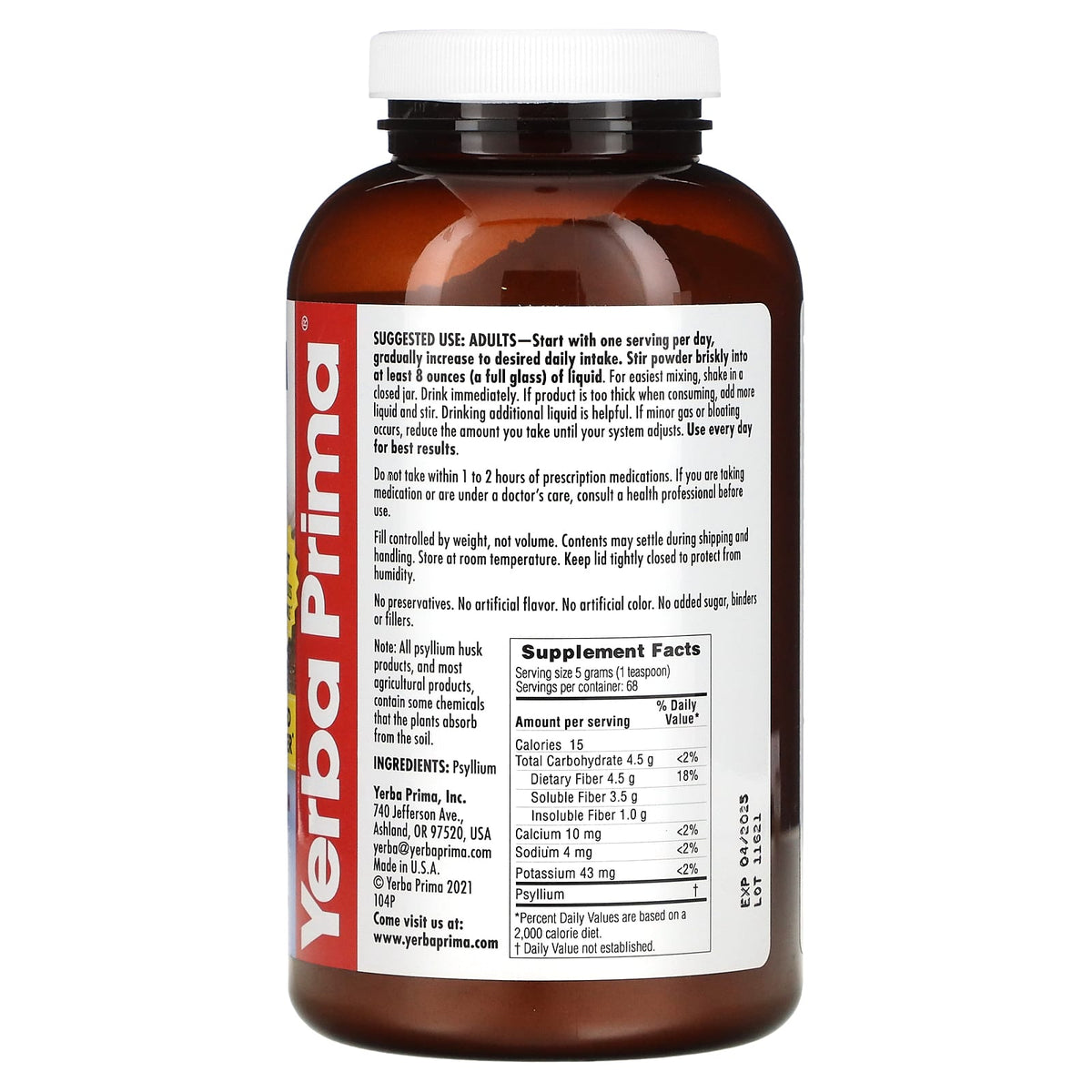 Yerba Prima Psyllium Husks Pwd 12oz-[HealthWay]