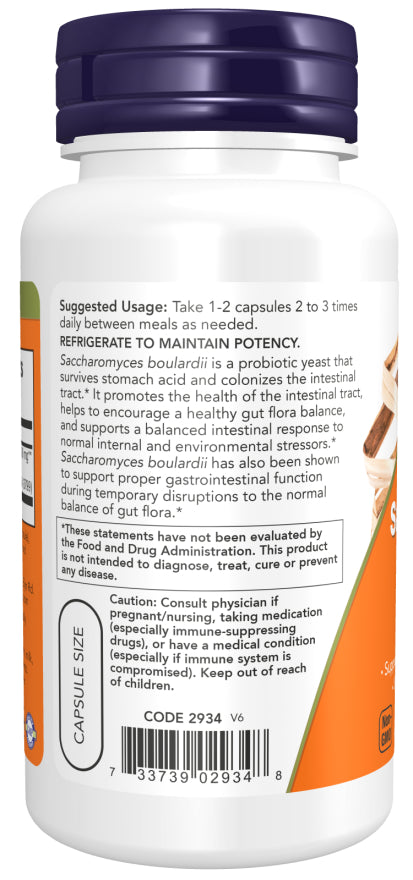 Now Saccharomyces Boulardii 60vc-[HealthWay]