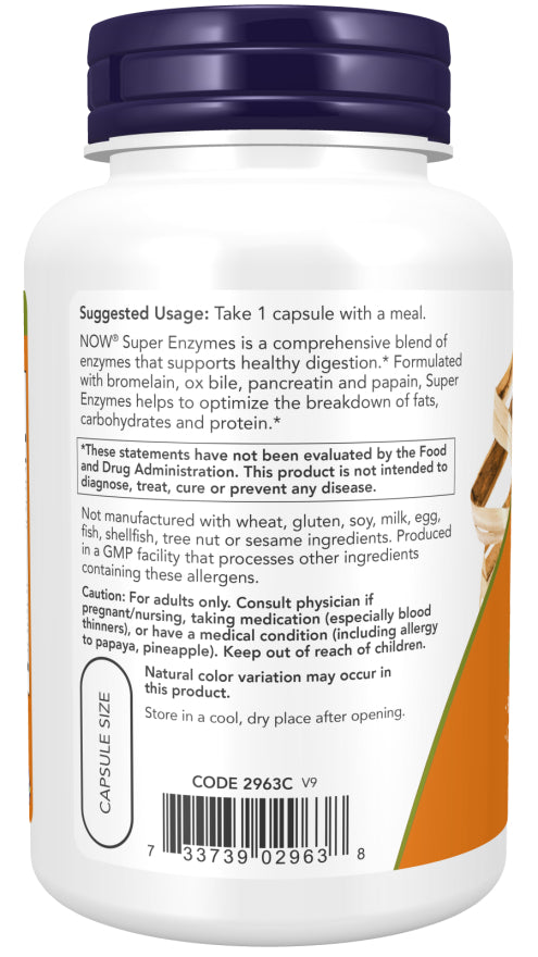 Now Super Enzymes 90cp-[HealthWay]