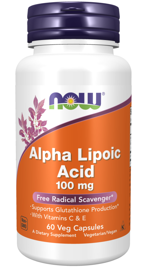 Now Alpha Lipoic 100mg 60vc-[HealthWay]