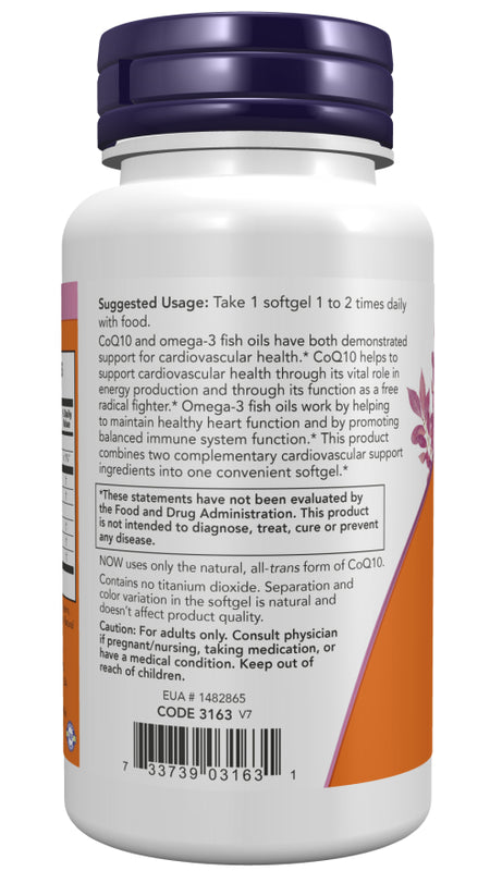 Now CoQ10 60mg w/omega3 60sg-[HealthWay]